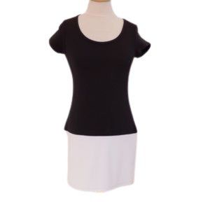Pink Crayon Black/White 1960s Mod Style Mini Dress- Sz. Sm